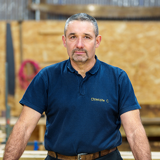 portrait de Christophe C. Conducteur de travaux charpente